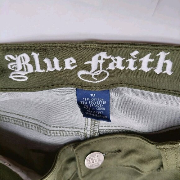 Blue Faith Women Jeans Size 10 Green - Picture 4 of 10